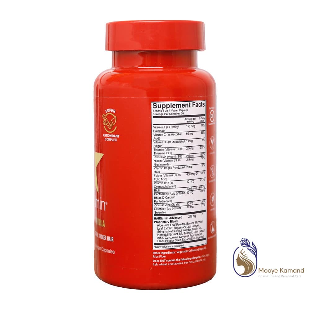 کپسول هیرتامین - بهترین قرص ضد ریزش مو در 2023 (30عددی)