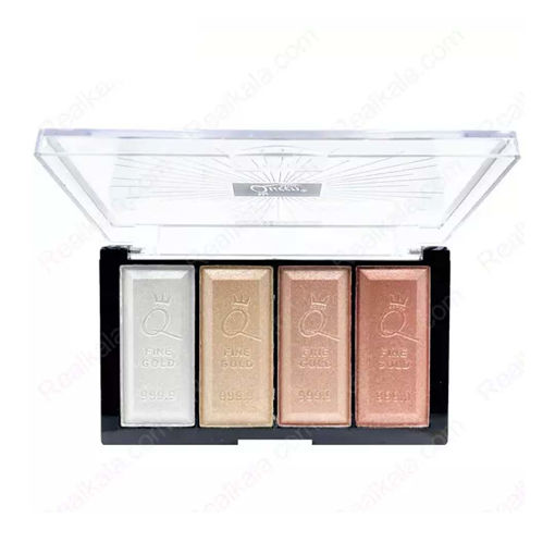 پالت هایلایتر 4 رنگ کویین