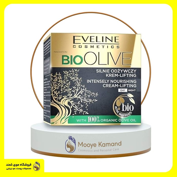 کرم مغذی و لیفتینگ زیتون اولاین eveline بایو الیو