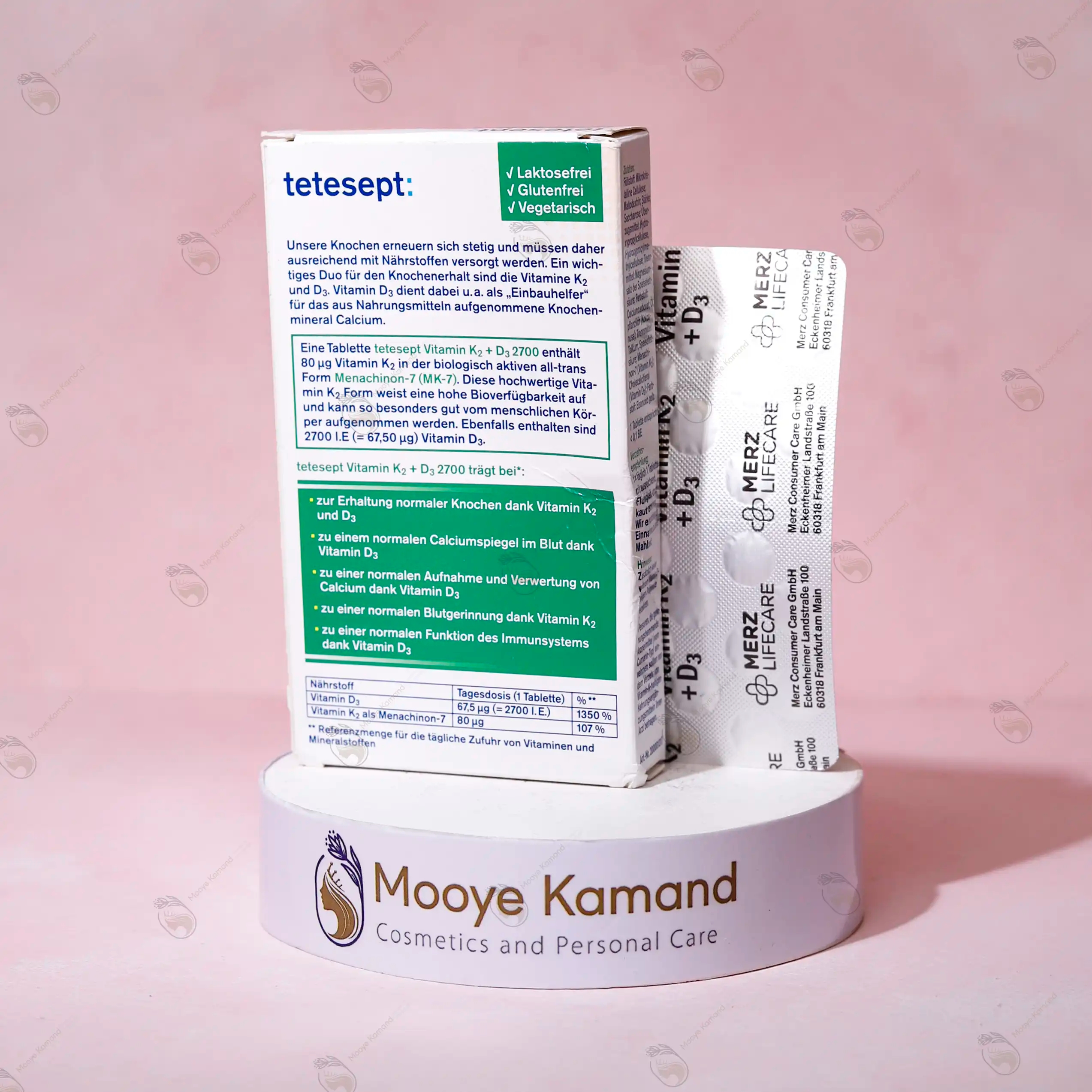 ویتامین دی3 و کا2 تتسپت آلمان