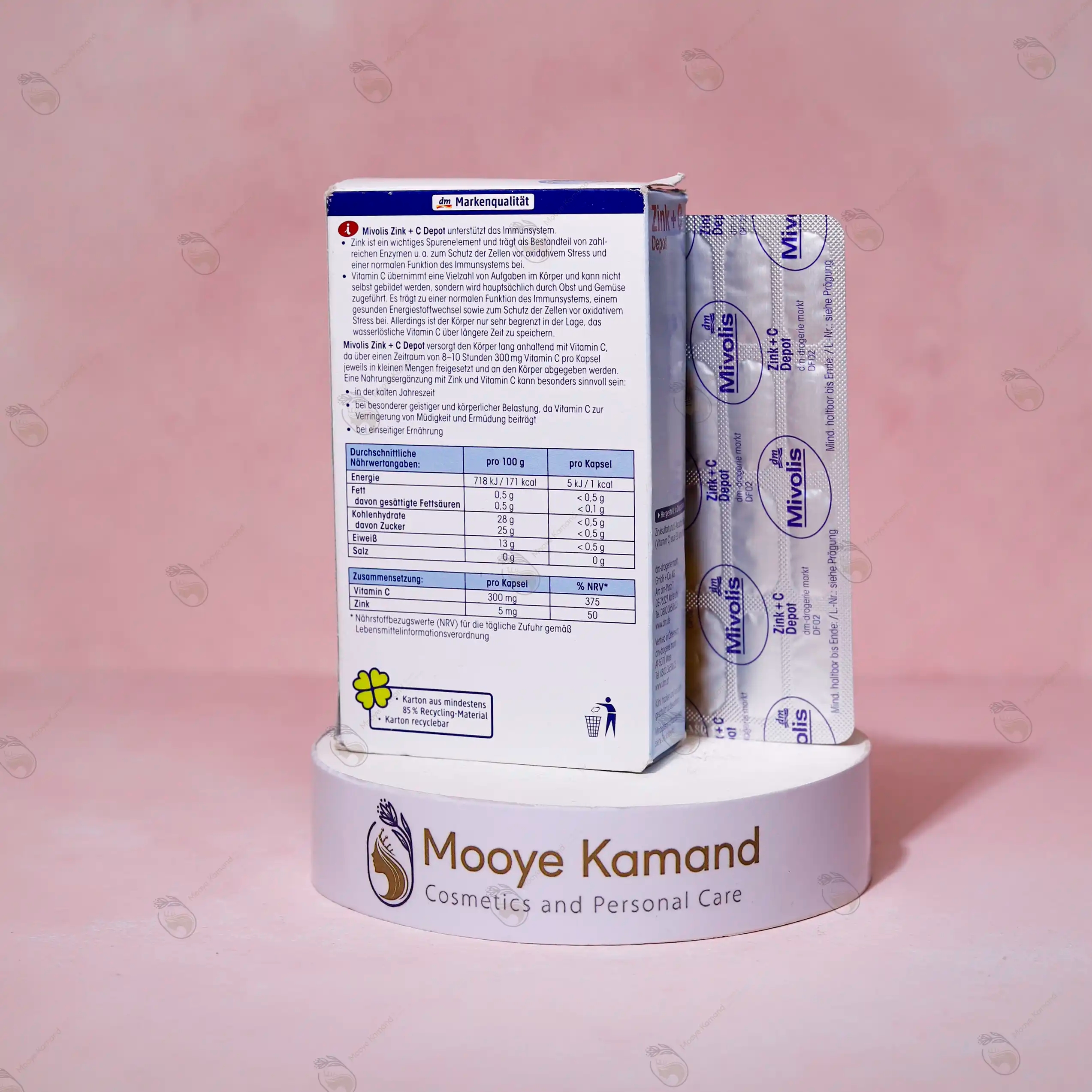 کپسول زینک و ویتامین سی Depot میولیس