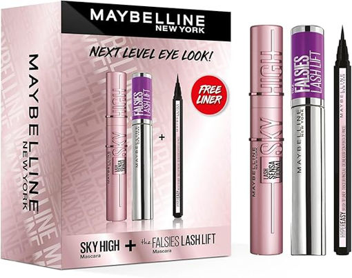 پک ریمل و خط چشم میبلین next level eye look