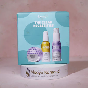 ست سه تایی پاک کننده فومی و روغنی و ماسک خاک رس مینی بنفیت