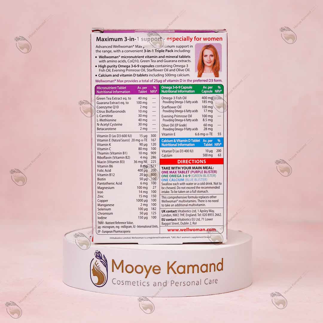 مکمل مولتی ویتامین زنان ول وومن مکس ویتابیوتیکس