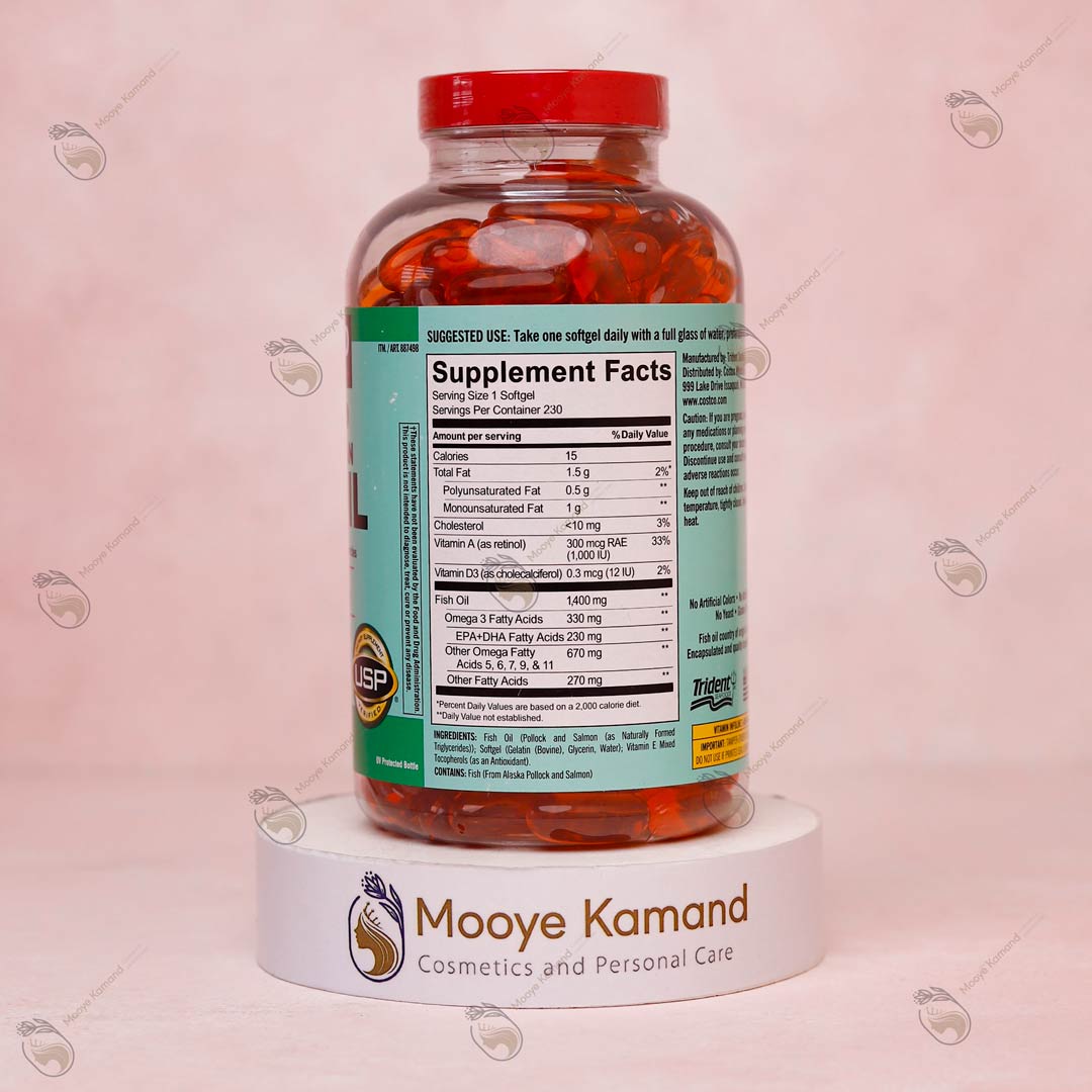 کپسول روغن ماهی آلاسکای وحشی کرکلند