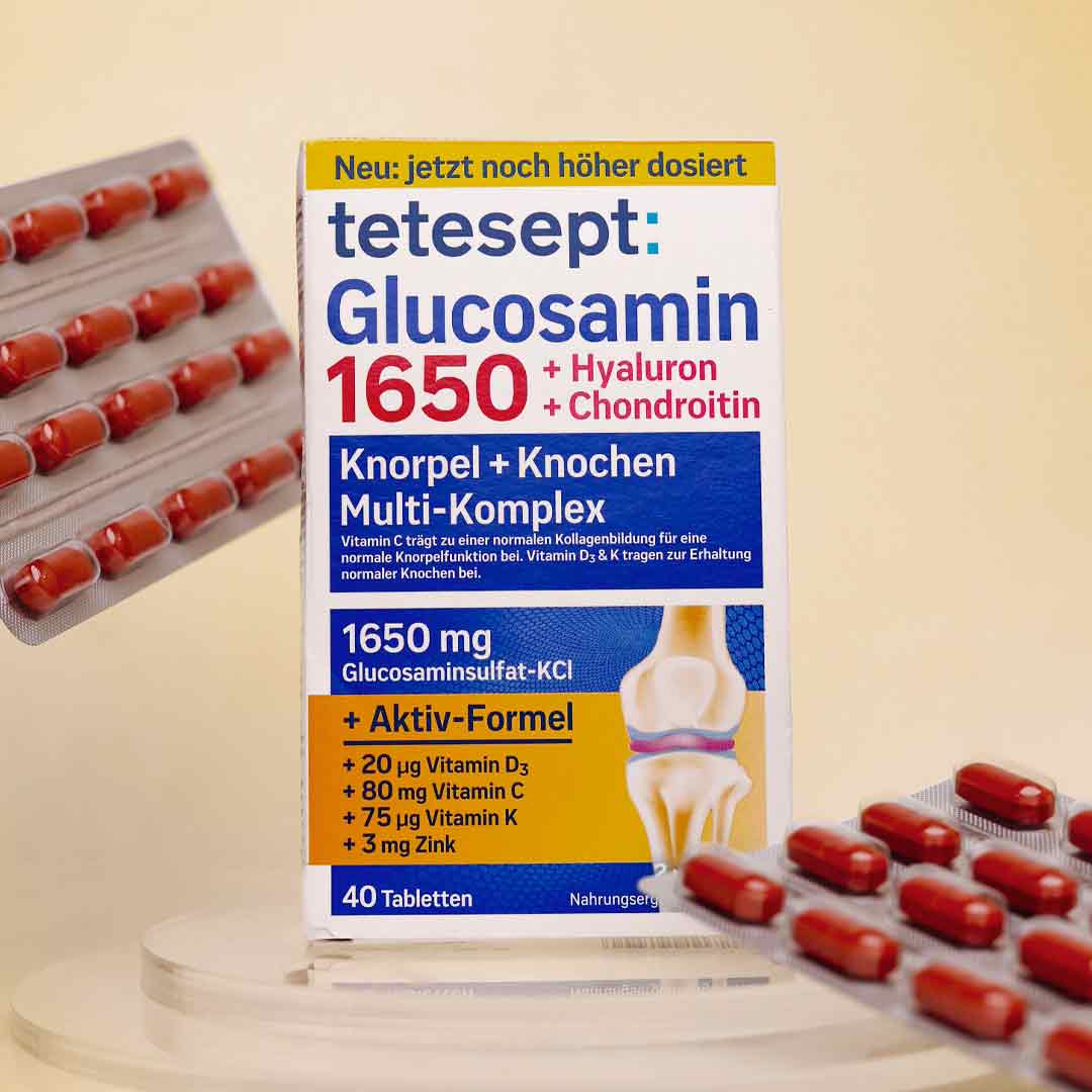 قرص گلوکوزامین و هیالورون تتسپت tetesept